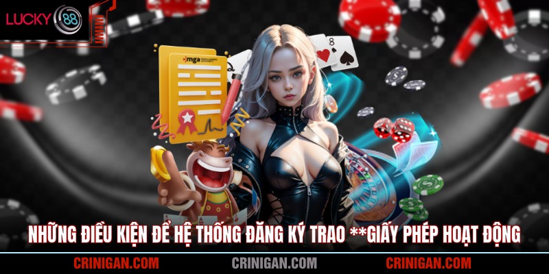 Những điều kiện để hệ thống đăng ký trao giấy phép hoạt động